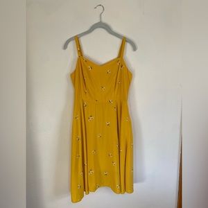 Old Navy Floral Mustard Yellow Sundress